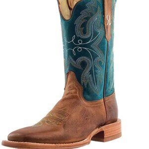 R. Watson Women's Honey Cowhide / AZURE COWHIDE Boots RWL8305-2 SIZE 7B
